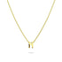 Initials Brick Alphabet Letter Necklace Gold Layered Steel Jewellery